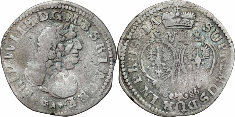 Germany
Germany, Prussia, Frederick William (1640-1688). Szostak (6 groszy) 168...