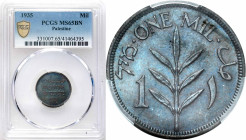 Palestine
Palestine. 1 miles 1935, London PCGS MS65 BN (2 MAX) 

Idealnie zachowana moneta doceniona drugą najwyższą notą w rankingu PCGS.KM 1

D...