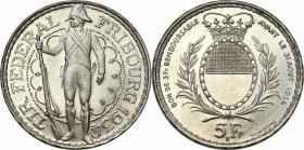 Switzerland
Switzerland. 5 francs 1934, Freiburg - BEAUTIFUL 

Moneta wybita z okazji turnieju strzeleckiego.Wyśmienity egzemplarz z blaskiem menni...
