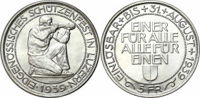 Switzerland
Switzerland. 5 francs 1939, Bern, Shooting Festival 

Festiwal strzelecki w Lucernie.Pięknie zachowane.KM-XS20

Details: 19,41 g Ag ...
