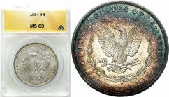 USA (United States of America)
USA / United States. Dollar 1884 O, New Orleans ANACS MS63 - BEAUTIFUL 

Wspaniale zachowany egzemplarz, intensywny ...