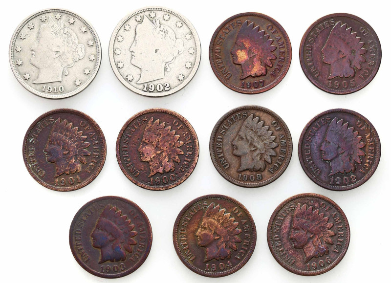 USA (United States of America)
USA / United States. 1 - 5 Cent 1900 - 1910, set...