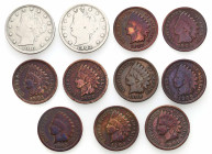 USA (United States of America)
USA / United States. 1 - 5 Cent 1900 - 1910, set of 11 pieces 

Obiegowe stany zachowania.

Details: Cu, CuNi 
Co...