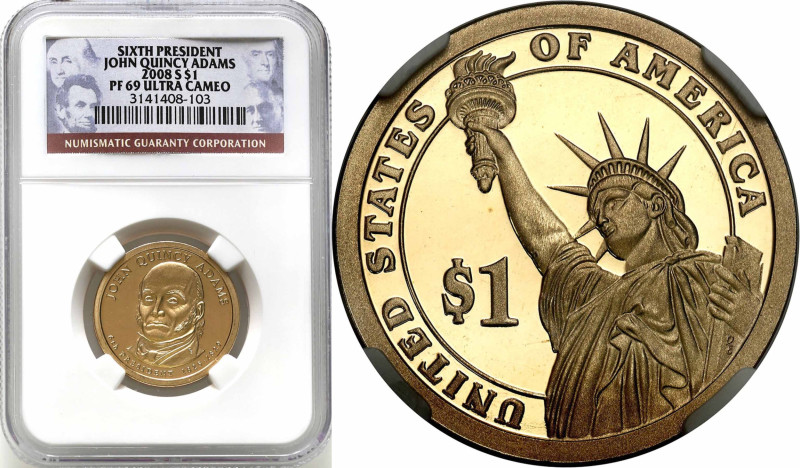 USA (United States of America)
USA / United States. 2008 Dollar John Addams NGC...