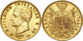 World coin sets
Italy. Napoleon I (1805-1814). 40 lire 1814 M, Milan 

Odmiana z grotami przy drzewcach.Ładny egzemplarz z delikatnym połyskiem men...
