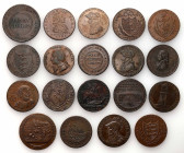 Great Britain
Great Britain. 18th-19th centuries. Token - token, set of 19 pieces 

Zróżnicowany zestaw tokenów brytyjskich.Pozycje w różnych stana...