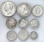 World coin sets
World - Netherlands, South Africa, Vatican City, Yugoslavia, Japan. Silver coins, set of 9 pieces 

Zróżnicowany zestaw monet srebr...
