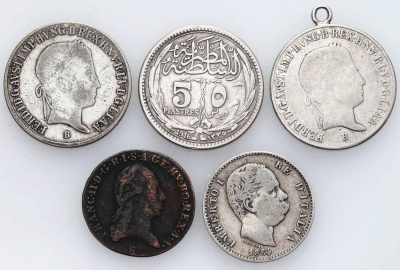 World coin sets
Austria, Hungary, Egypt, Italy, set of 5 coins 

- Egipt, 5 p...