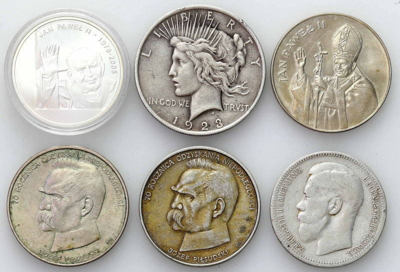 World coin sets
World - Poland, USA / United States, Russia. Silver coins, set ...