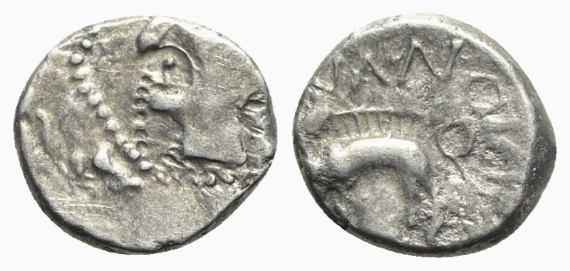 Celtic, Central Gaul. Sequani, 1st century BC. AR Quinarius (12mm, 1.92g). Male ...