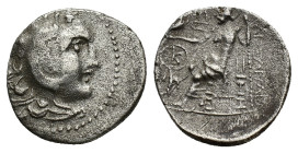 Eastern Europe. Imitation of Alexander III of Macedon, c. mid-late 3rd century BC. AR Drachm (18,2 mm, 3,94 g). Head of Herakles right, wearing lion s...