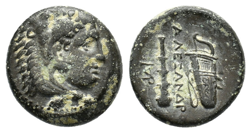 Kings of Macedon, Alexander III ‘the Great' (336-323 BC). Æ 1/4 Unit (17,2 mm, 6...