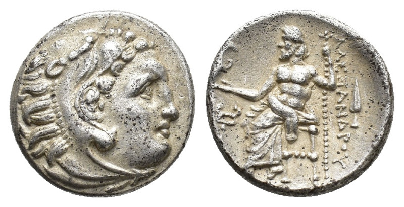 Kings of Macedon, Alexander III ‘the Great' (336-323 BC). AR Drachm (16,3 mm, 4,...