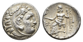 Kings of Macedon, Alexander III ‘the Great' (336-323 BC). AR Drachm (16,3 mm, 4,21 g). Struck under Menander or Kleitos, in the name and types of Alex...