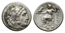 Kings of Macedon, Alexander III ‘the Great' (336-323 BC). AR Drachm (16,9 mm, 4,14 g). Magnesia ad Maeandrum. Head of Herakles to right with lion skin...