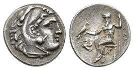 Kings of Macedon. Antigonos I Monophthalmos (306/5-301 BC). AR Drachm (17,6 mm, 4,20 g). In the name and types of Alexander III. Lampsakos. Head of He...