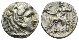 Kings of Macedon. Philip III Arrhidaios (323-317 BC). AR Tetradrachm (24,2 mm, 13,55 g). In the name and type of Alexander III. Babylon mint. Head of ...