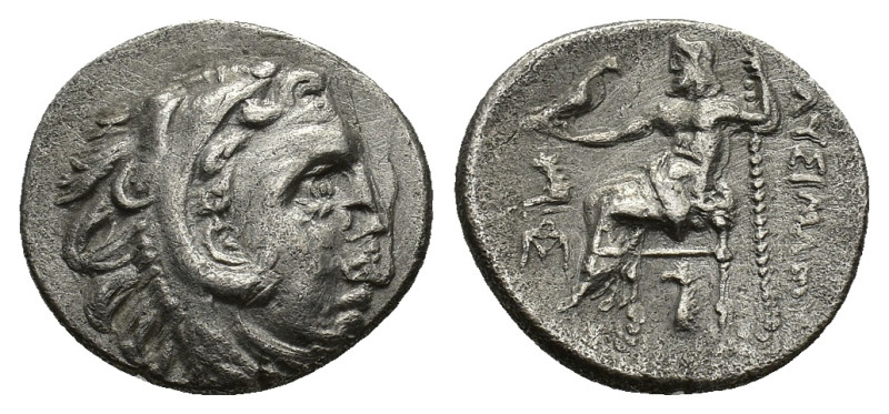 Kings of Thrace. Lysimachos (305-281 BC). AR Drachm (18,2 mm, 3,34 g). In the na...