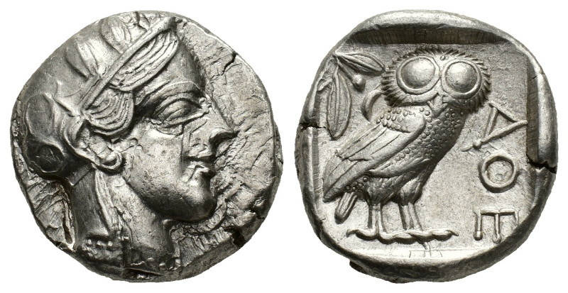 Attica, Athens, c. 454-404 BC. AR Tetradrachm (22,8 mm, 17,18 g). Head of Athena...