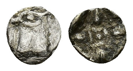 Asia Minor, Uncertain, c. 5th-4th century BC. AR Hemiobol (7mm, 0.31g). Forepart...