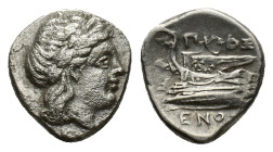 Bithynia, Kios, c. 350-300 BC. AR Hemidrachm (13,4 mm, 2,40 g). Proxenos, magistrate. Laureate head of Apollo right R/ Prow of galley left. SNG von Au...