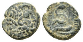 Mysia, Pergamon, c. 133-27 BC. Æ (20,2 mm, 6,86 g). Laureate head of Asklepios right R/ AΣKΛHΠIOY ΣΩTHΡOΣ, serpent coiled around omphalos. SNG France ...