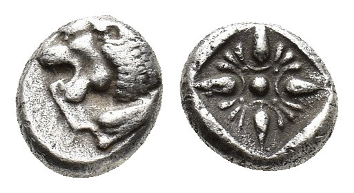 Ionia, Miletos, Late 6th-early 5th century BC. AR Diobol (7,8 mm, 1,25 g). Forep...