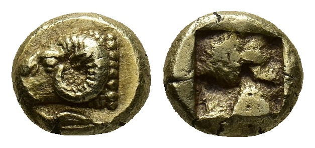 Ionia, Phokaia, c. 521-478 BC. EL Hekte - Sixth Stater (10mm, 2.60g). Head of ra...