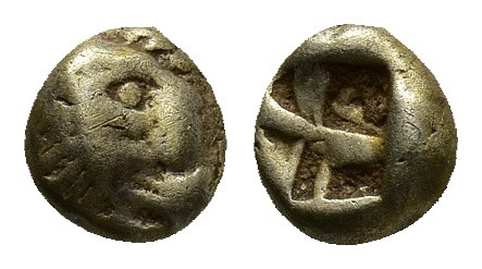 Ionia, Uncertain, c. 600-550 BC. EL Hemihekte - Twelfth Stater (7mm, 1.15g). Hea...