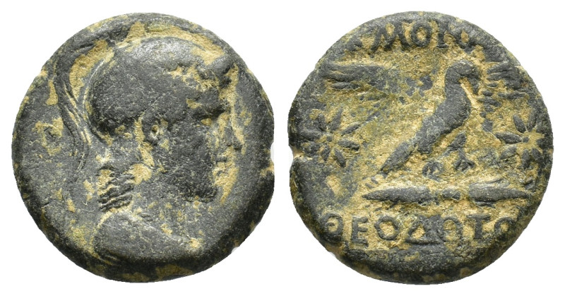 Phrygia, Akmoneia, c. 133-48 BC. Æ (19,9 mm, 6,51 g). Bust of Athena right, wear...