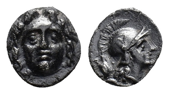 Pisidia, Selge, c. 350-300 BC. AR Obol (9mm, 0.89g). Facing head of Gorgoneion. ...