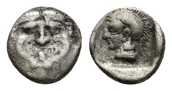 Pisidia, Selge, c. 350-300 BC. AR Obol (9mm, 1.03g). Facing head of Gorgoneion. ...