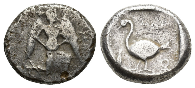 Cilicia, Mallos, c. 420-375 BC. AR Stater (20,5 mm, 10,73 g). Winged male figure...