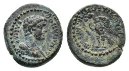 Lydia, Blaundus. Domitian (Caesar, 69-81). Æ (14,37 mm, 4,00 g). Ti. Klaudios Phoinix, Italicus procos. RPC II, 1349. Extremely rare. Very fine.