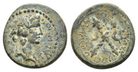 Caria, Tabae. Pseudo-autonomous issue. Time of the Flavians (69-96). Æ (18,91 mm, 5,83 g). Kallikrates Brachilidos. RPC II, 1250. About very fine.