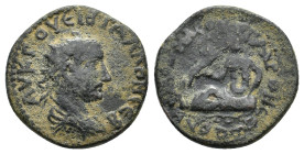 Phrygia, Philomelium. Trebonianus Gallus (251-253). Æ (22,62 mm, 7,62 g). Aur. Theseus One-, magistrate. RPC IX, 904. About very fine.