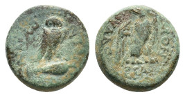 Phrygia, Synnada. Pseudo-autonomous issue. Time of Tiberius (14-37). Æ (14,1 mm, 4,03 g). Krassos, magistrate. RPC I, 3184. About very fine.