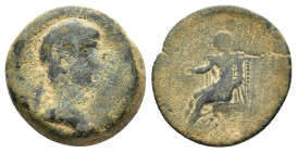Kings of Commagene, Antiochos IV Epiphanes with Iotape (38-72). Cilicia, Corycus. Æ (23mm, 13.71g). RPC I 3712A. Rare, Fair