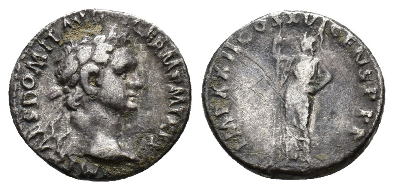 Domitian (81-96). AR Denarius (17,7 mm, 3,14 g). Rome, AD 92-93. Laureate head r...