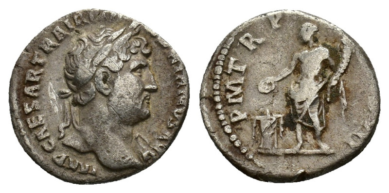 Hadrian (117-138). AR Denarius (17,3 mm, 3,09 g). Rome, 119-125. Laureate, drape...