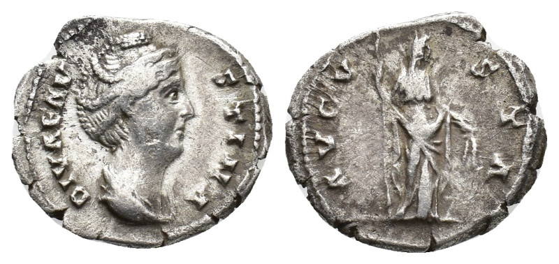 Diva Faustina Senior (died 140/1). AR Denarius (19,5 mm, 3,34 g). Rome. Draped b...