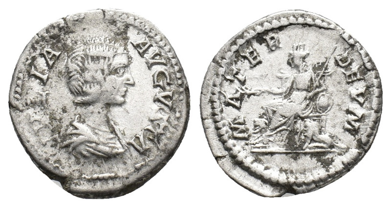 Julia Domna (Augusta, 193-217). AR Denarius (19,2 mm, 3,28 g). Rome, AD 196-211....