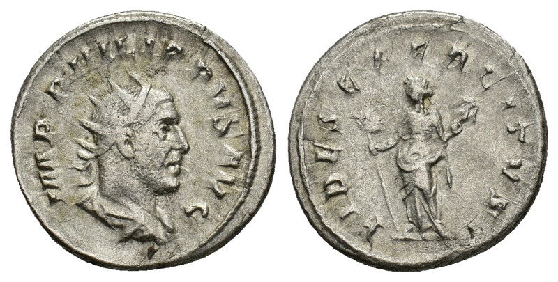 Philip I (244-249). AR Antoninianus (21,5 mm, 3,87 g). Rome. RIC 61. Very fine.