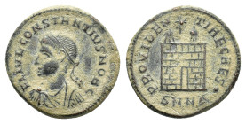 Constantius II (Caesar, 324-337). Æ Follis (18,11 mm, 2,91 g). Nicomedia. RIC 94. Very fine.