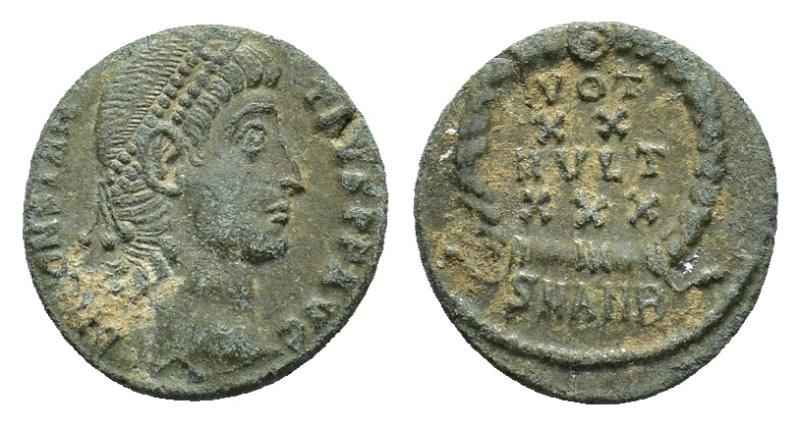 Constantius II (Caesar, 324-337). Æ Follis (13,53 mm, 1,61 g). Antioch. RIC 113....