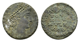 Constantius II (337-361). Æ Follis (13,2 mm, 1,97 g). Uncertain mint. For the type RIC 69 (Constantinople). About very fine.
