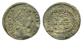 Constantius II (337-361). Æ Follis (14,73 mm, 1,71 g). Uncertain mint. For the type RIC 113 (Antioch). About very fine.
