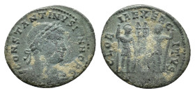 Constantius II (Caesar, 324-337). Æ Follis (17,13 mm, 1,81 g). Uncertain mint. For the type RIC 61 (Constantinople). About very fine.