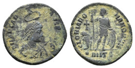 Arcadius (383-408). Æ Follis (21,5 mm, 5,09 g). Antioch. RIC 60. About very fine.