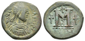 Justinian I (527-565). Æ 40 Nummi (27,61 mm, 18,18 g). Nicomedia. Sear 199. Good fine.
